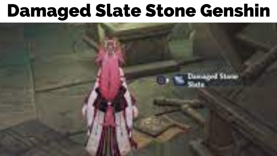 Damaged Slate Stone Genshin