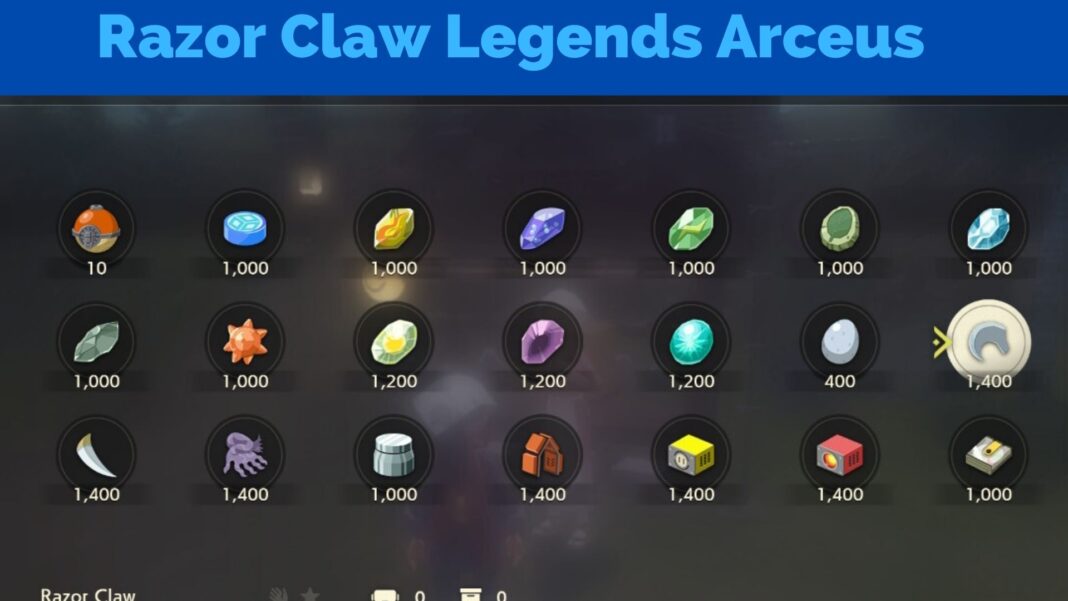 Razor Claw Legends Arceus