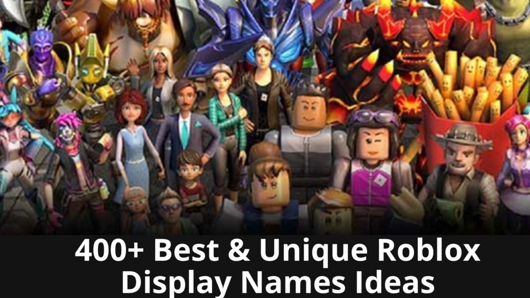 400+ Best & Unique Roblox Display Names Ideas