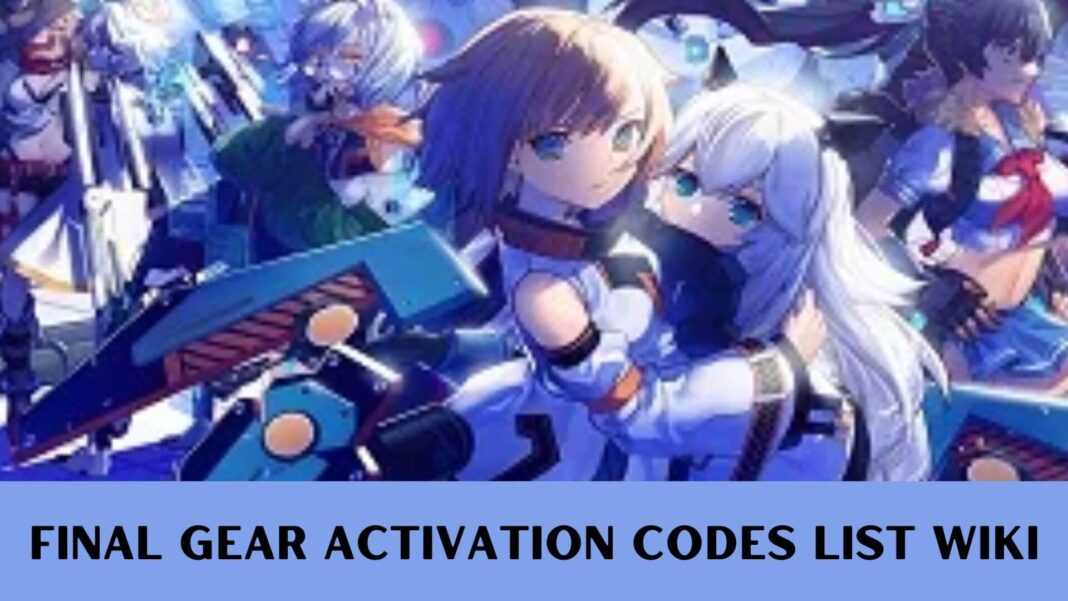 Final Gear Activation Codes List Wiki