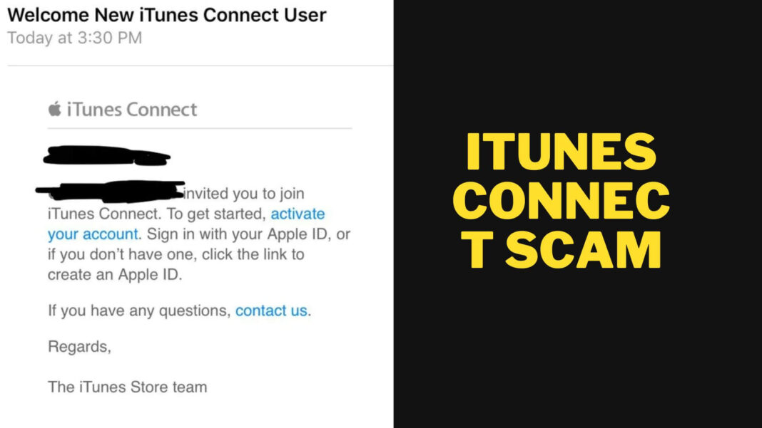 Itunes Connect Scam