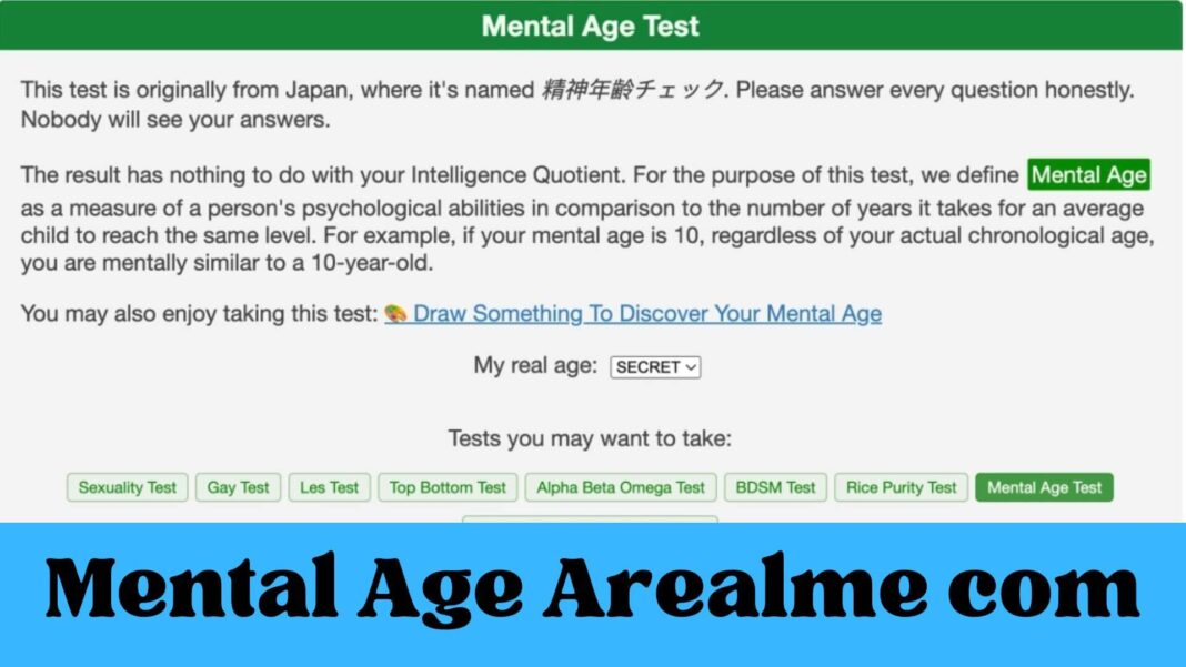 Mental Age Arealme com