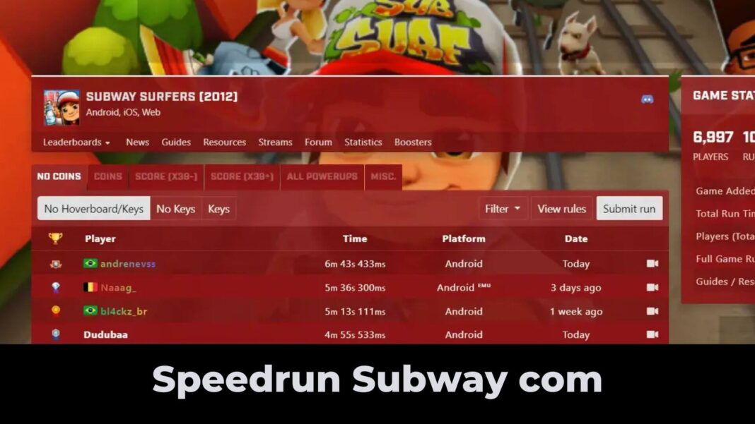 Speedrun Subway com