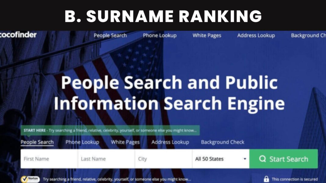 b. surname ranking